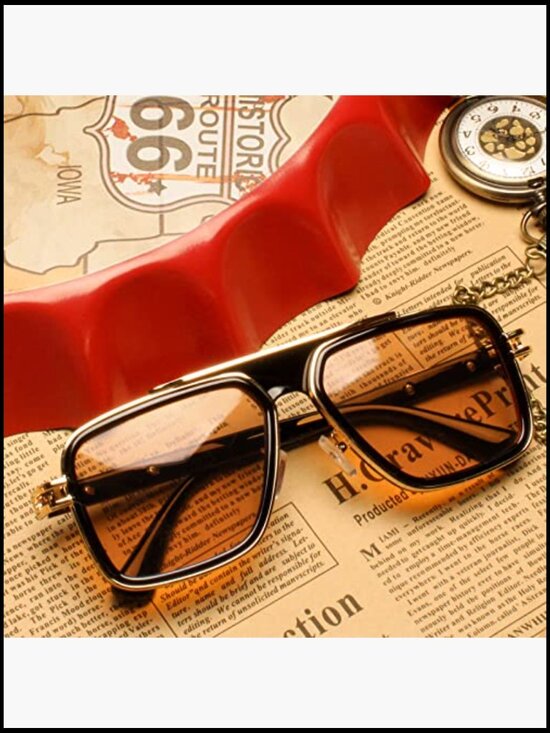 Retro Square Metal Sunglasses, UV400 Protection, Unisex Vintage Shades main image 7